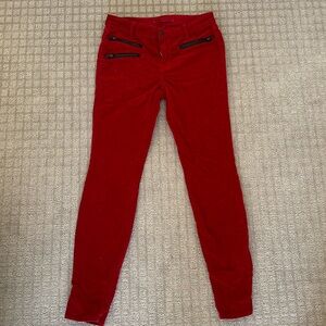 J Band red corduroy pants